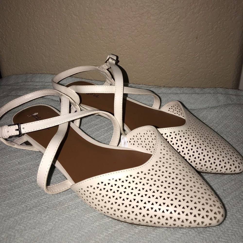 White flats, new never worn.